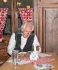 Ulrich von Wurmb- Seibel las uns sehr nachdenkliche, teils auch humorvolle Geschichten vor, passend zur Adventszeit