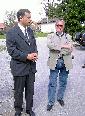 Landrat Harald Kühn mit dem Kreisvorsitzenden Josef Kirchmeier
