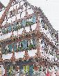 Eine Vielzahl von prächtigen fränkischen Fachwerkhäusern